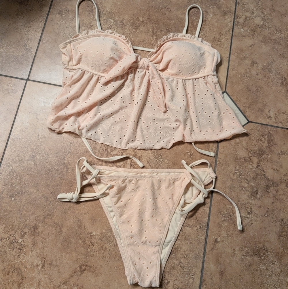 Samiol / NWT / Light Pink Tankini Bikini Set Large